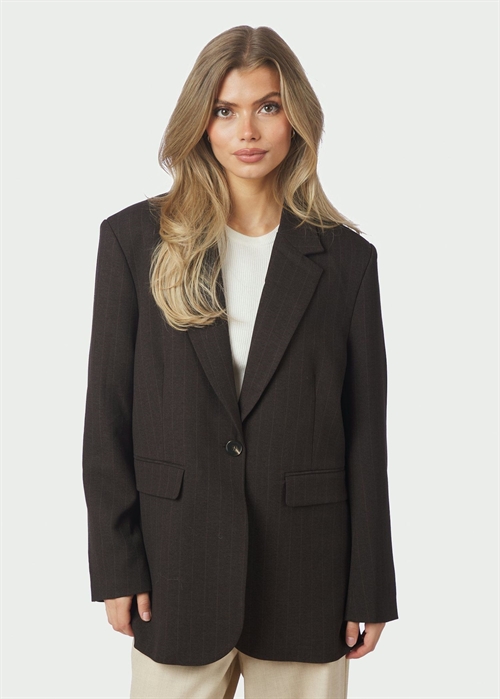 Gaby pinstripe blazer Dark Brown Neo Noir 