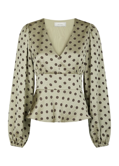 Jellima dotted bluse Pistachio Neo Noir 