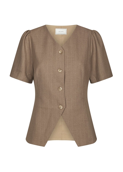 Jules pinstripe bluse Taupe Neo Noir 