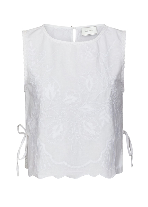 Kaelin embroidery top Hvid Neo Noir 