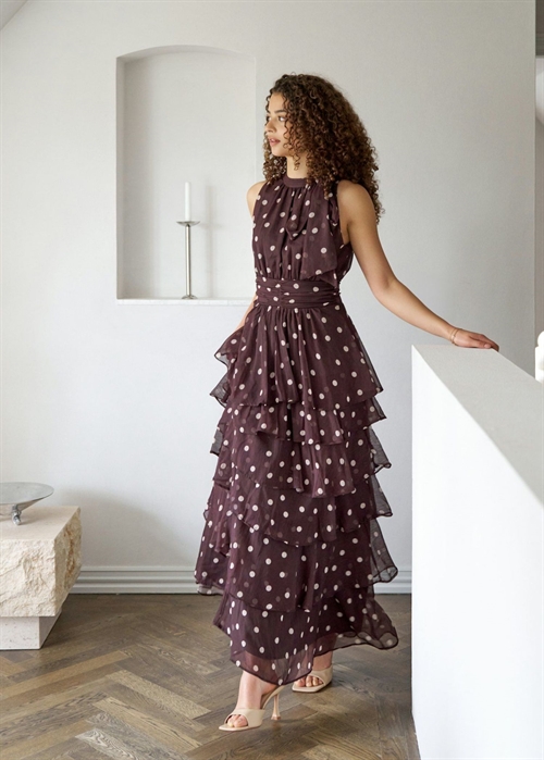 Marli big dot kjole Brown Neo Noir