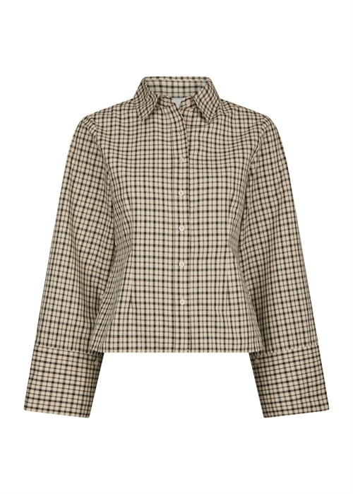 Rosa checked skjorte Beige Neo Noir 