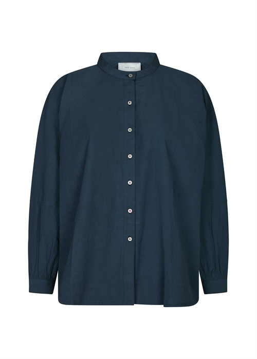 Solane c poplin skjorte Navy Neo Noir 