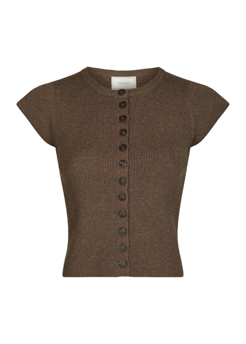 Todda knit tee Brown Melange Neo Noir 