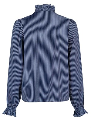 Brielle multi stripe skjorte Dark navy Neo Noir 