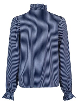 Brielle multi stripe skjorte Dark navy Neo Noir 