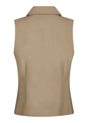 Annabella structure waistcoat Dark Taupe Neo Noir 