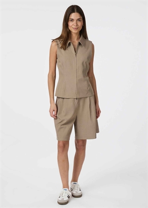 Annabella structure waistcoat Dark Taupe Neo Noir 