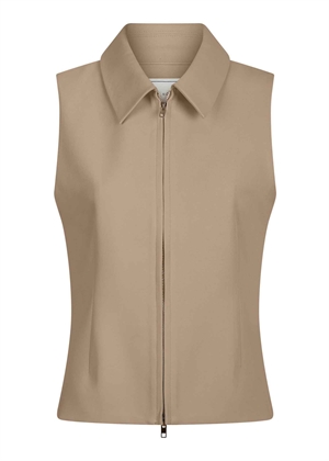 Annabella structure waistcoat Dark Taupe Neo Noir 