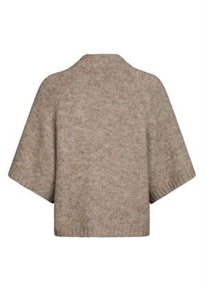 Benuta fluffy knit cardigan Beige Melange Neo Noir 