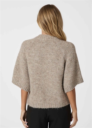 Benuta fluffy knit cardigan Beige Melange Neo Noir 
