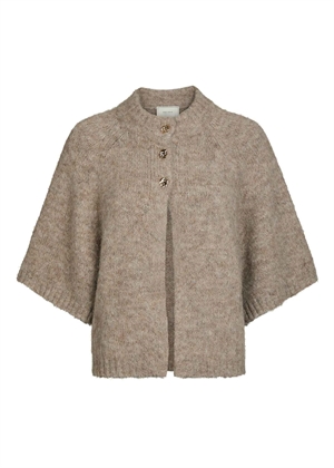Benuta fluffy knit cardigan Beige Melange Neo Noir 