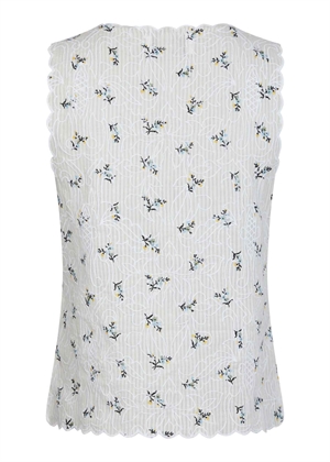 Bibi Embroidery print top Offwhite Neo Noir 