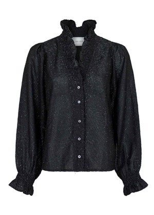 Brielle glitter bluse Sort Neo Noir 