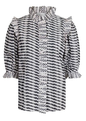 Chacha Graphic bluse Antracit Neo Noir 