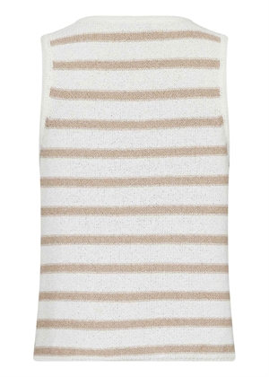 Chira Boucle knit stripe top Sand Neo Noir