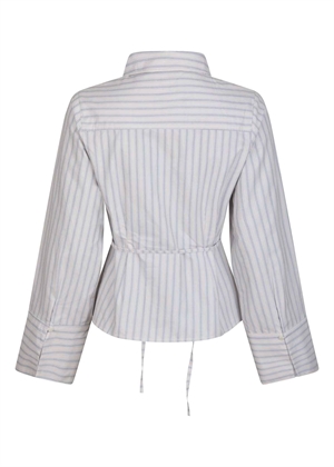 Clarida stripe skjorte Creme Neo Noir 
