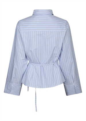 Clarida stripe skjorte Lyseblå Neo Noir 