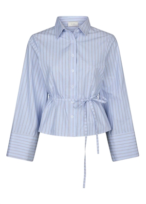 Clarida stripe skjorte Lyseblå Neo Noir 