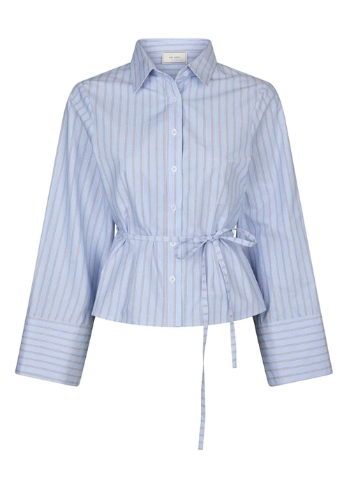 Clarida stripe skjorte Lyseblå Neo Noir 
