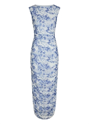 Corilina long mesh kjole Light Blue Neo Noir 