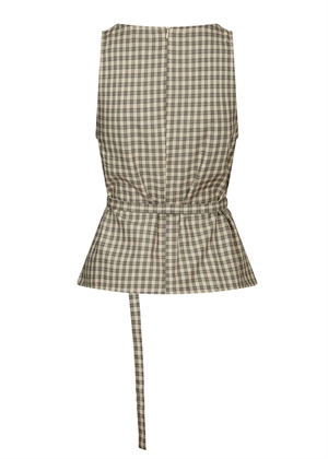 Delina check top Beige Neo Noir 