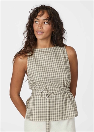 Delina check top Beige Neo Noir 