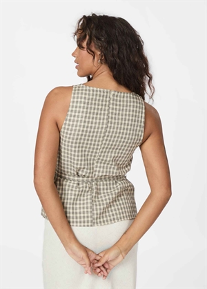 Delina check top Beige Neo Noir 