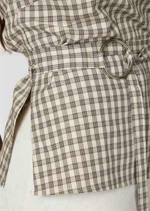 Delina check top Beige Neo Noir 