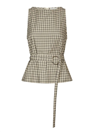 Delina check top Beige Neo Noir 
