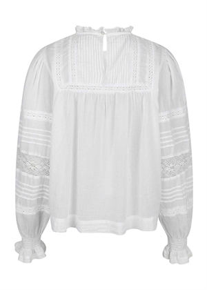 Ebba s voile bluse Hvid Neo Noir 