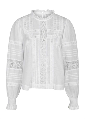 Ebba s voile bluse Hvid Neo Noir 