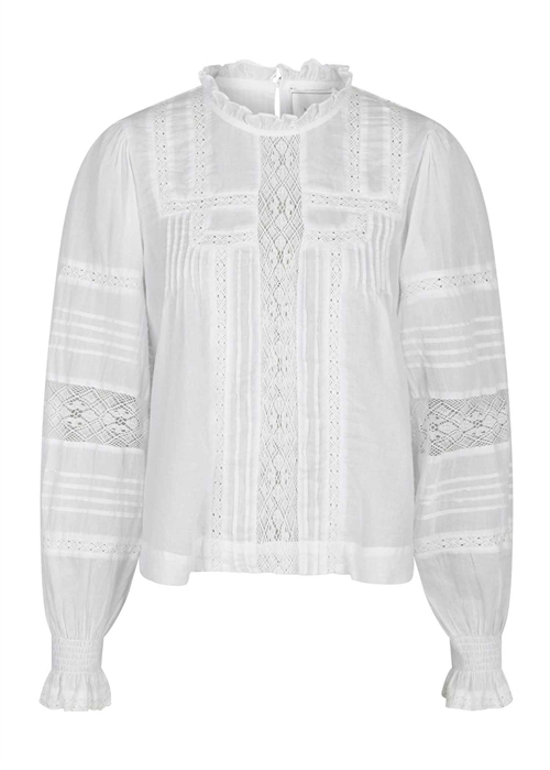 Ebba s voile bluse Hvid Neo Noir 