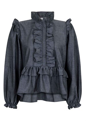 Hawaii chambray bluse Black Neo Noir 