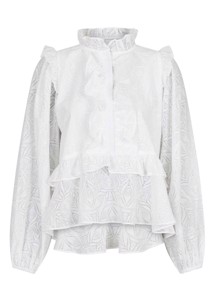 Hawaii burnout bluse Hvid Neo Noir 