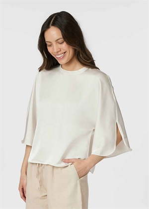 Liora heavy sateen bluse Pearl Neo Noir 
