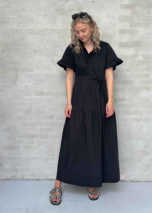 Nellie poplin kjole Sort Neo Noir