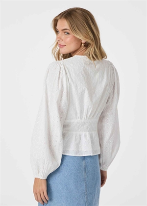 Neroni embroidery bluse Hvid Neo Noir 