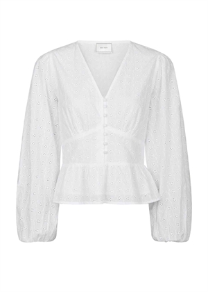 Neroni embroidery bluse Hvid Neo Noir 