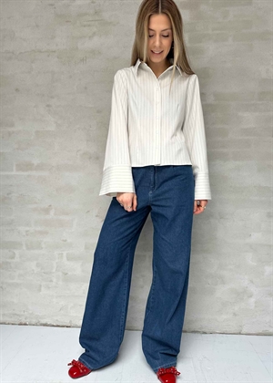 Rosa pinstripe skjorte White Neo Noir 