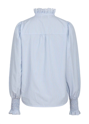 Salma stripe bluse Lyseblå Neo Noir 