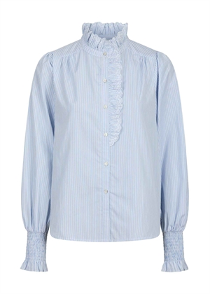 Salma stripe bluse Lyseblå Neo Noir 
