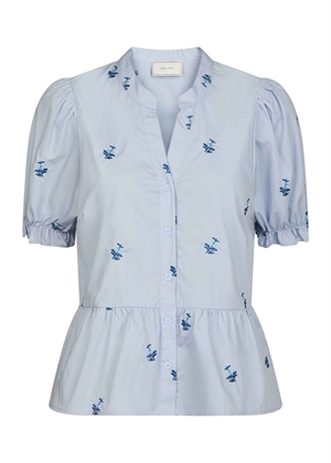 Savy embroidery bluse Lyseblå Neo Noir 