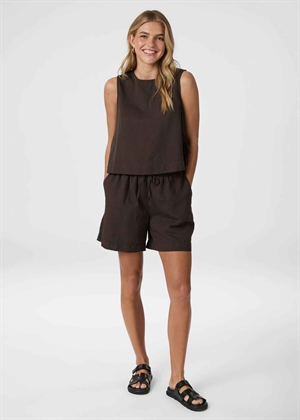 Shala linen shorts Dark Brown Neo Noir