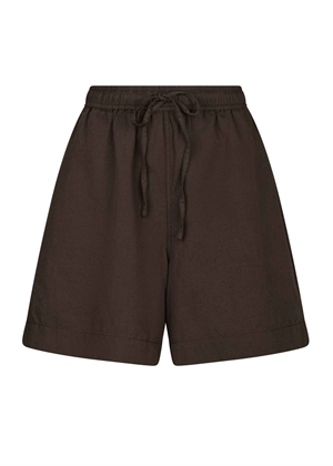 Shala linen shorts Dark Brown Neo Noir