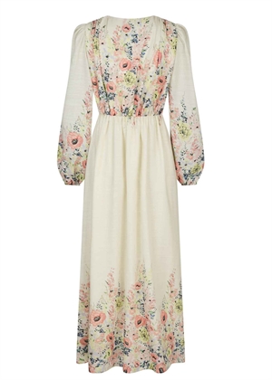 Silfi flower print kjole Creme Neo Noir 