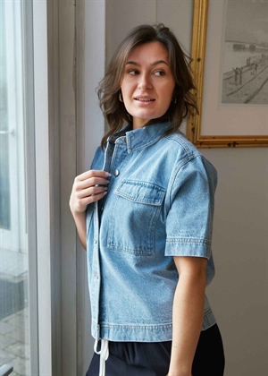 Tiki denim skjorte Smoke Blue Neo Noir 