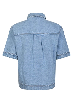 Tiki denim skjorte Smoke Blue Neo Noir 