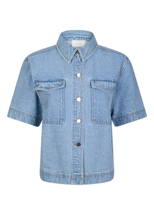Tiki denim skjorte Smoke Blue Neo Noir 