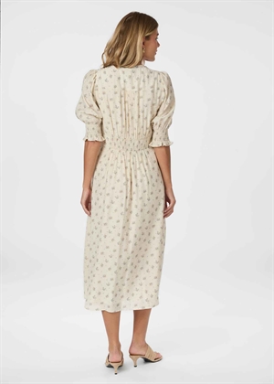 Valley soft fleur kjole Creme Neo Noir 